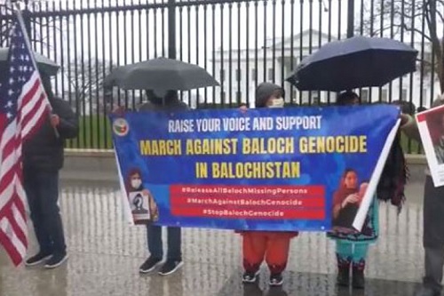 Baloch diaspora protested against Pakistan outside White House