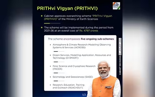 Cabinet Approves PRITHVI Scheme of Ministry of Earth Sciences