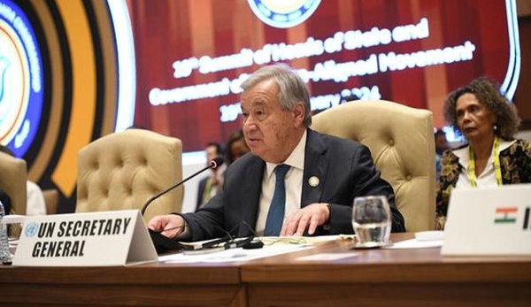 Guterres calls for Gaza ceasefire, hostages release at NAM summit