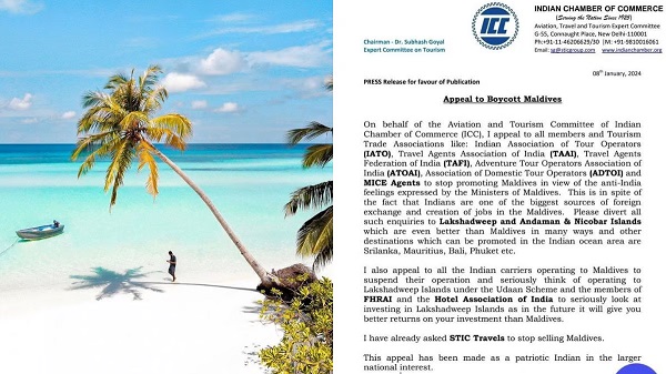 Indian Chamber of Commerce Urges Tour Operators to Boycott Maldives & Divert Enquiries to Lakshadweep