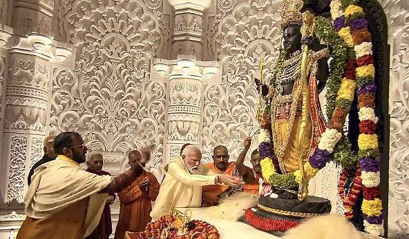Jai Siya Ram: PM Modi Shares Historic Video of Entering Ayodhya’s Ram Mandir