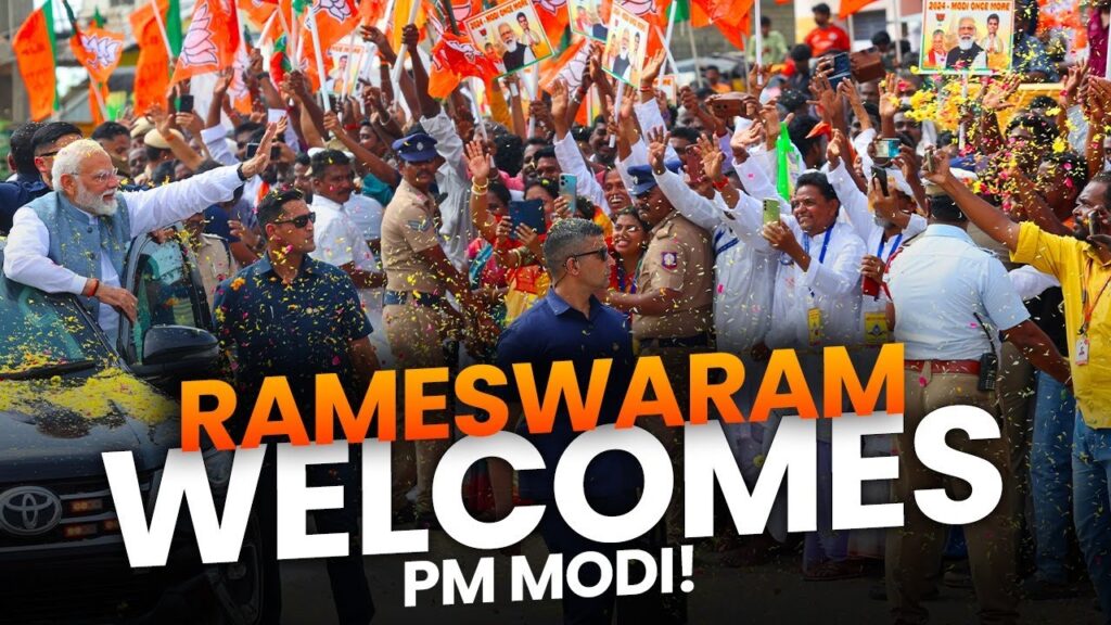 Rameswaram, Tamil Nadu has a lively roadshow by PM Modi