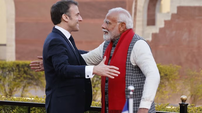 PM Modi Welcomes France President Emmanuel Macron