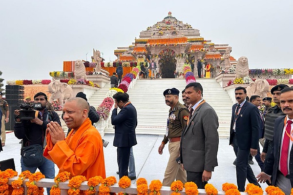 Supernatural and Unforgettable Moment: Yogi Adityanath Witnessing Opening of Ram Temple