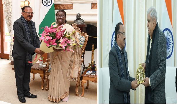 Rajasthan Assembly Speaker Vasudev Devnani Calls on President Murmu, VP Dhankhar