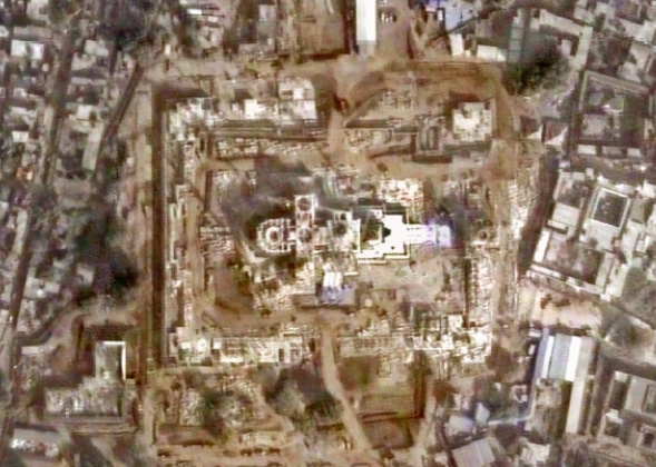 The magnificent Ayodhya temple is photographed from orbit by an ISRO satellite
