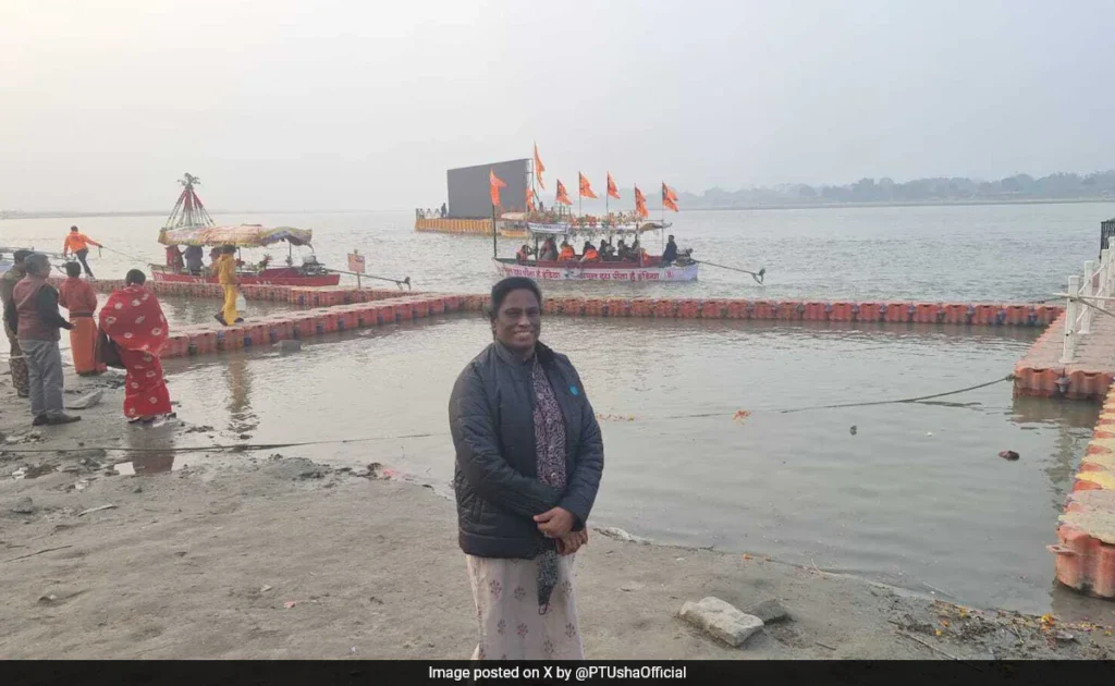 Experiencing Tranquility: PT Usha Visits Sarayu River Prior to Ram Temple Event