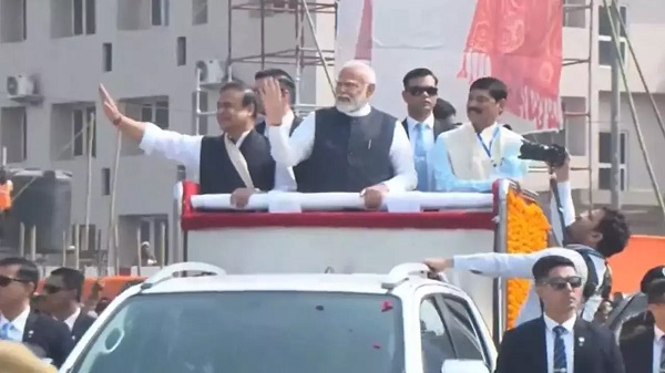 Along with megaprojects worth Rs. 11,600 crore, PM Modi holds a roadshow in Assam