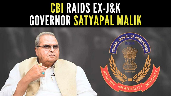 CBI Raids Locations Linked to Former J&K Governor Satya Pal Malik in Corruption Probe