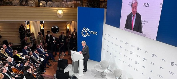 Guterres calls for new global order, avoid divisions, discontent at Munich Security Conf