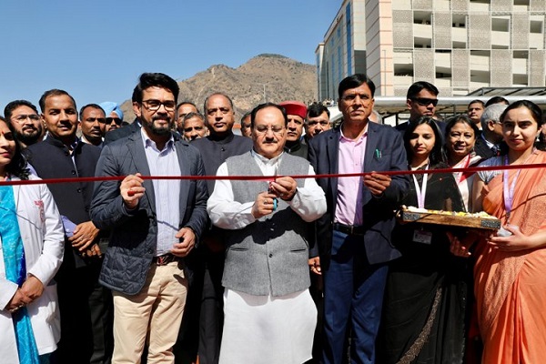 J P Nadda, Dr. Mandaviya, Anurag Thakur Inaugurate New Healthcare Facilities at AIIMS Bilaspur