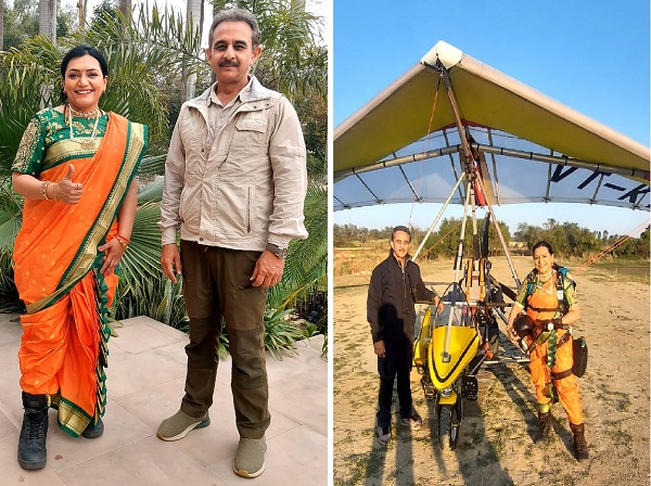 MP Kirti Vardhan Singh and Padma Shri Shital Mahajan Make History with Skydiving Feat at Shri Ram Temple, Ayodhya