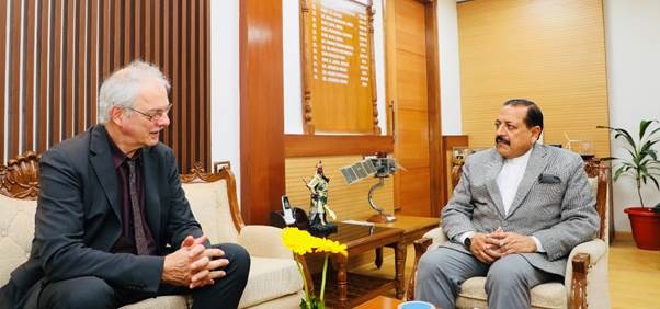 Nobel Laureate Prof. Morten Meldal Call on Union S&T Minister Dr Jitendra Singh