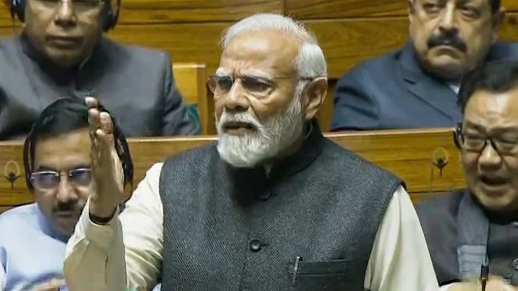PM Modi Commends Armed Forces, Condemns Opposition Rhetoric in Lok Sabha Address