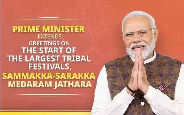PM Modi Extends Greetings on Sammakka-Sarakka Medaram Jathara