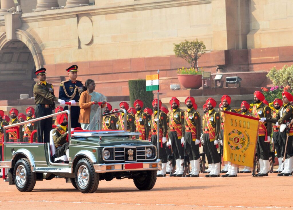 President Murmu Witnesses the Army Guard Battalion’s Ceremonial Change Over