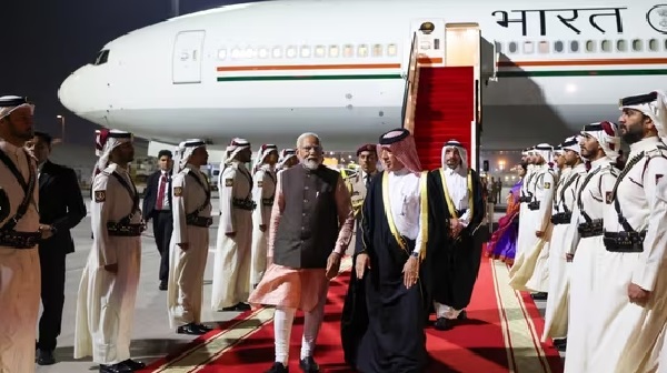 Prime Minister Modi Arrives in Doha, Qatar