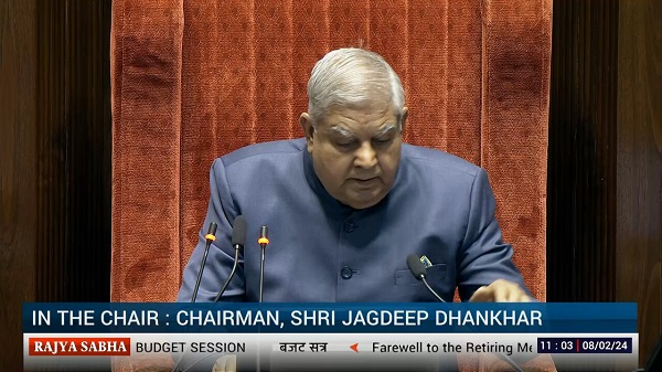 Rajya Sabha Chairman Dhankhar Bids Farewell to Retiring Members