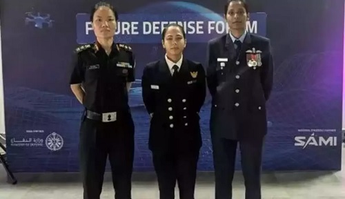 Tri-Service Women Officers Showcase Excellence at World Defence Show 2024