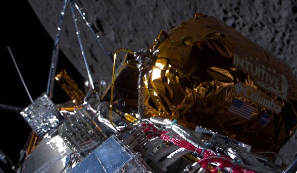 US Odysseus commercial spacecraft lands on moon