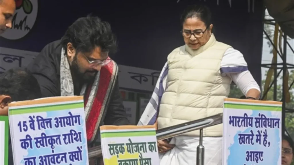 Mamata Holds Overnight Protest for West Bengal’s Unpaid Dues from Centre