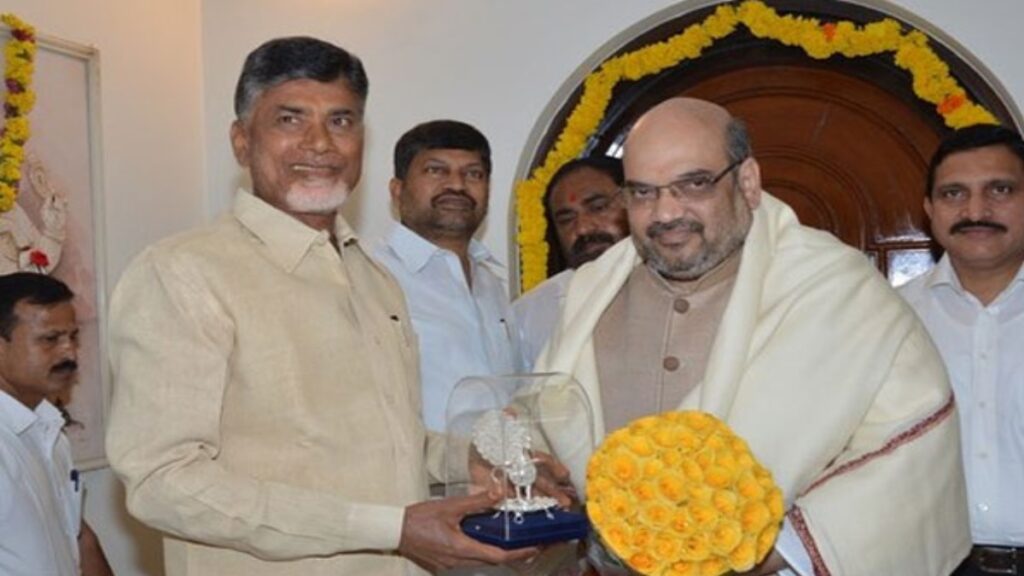 TDP Chief Meets HM Amit Shah, BJP President Nadda Amid Speculations of Alliance in Andhra Pradesh