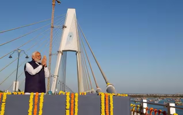 PM inaugurates the Sudarshan Setu, which connects Gujarat’s Beyt Dwarka island and Okha mainland