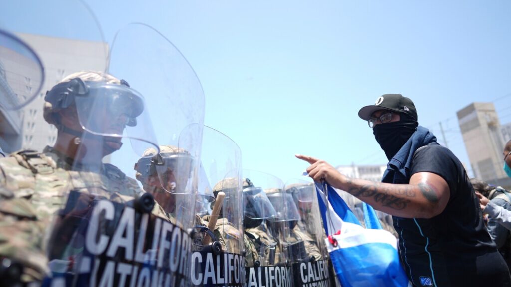 Protesters, National Guard troops clashed in Los Angeles