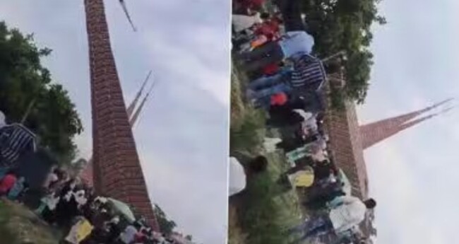 100-Foot Tazia Collapses During Muharram Procession in UP