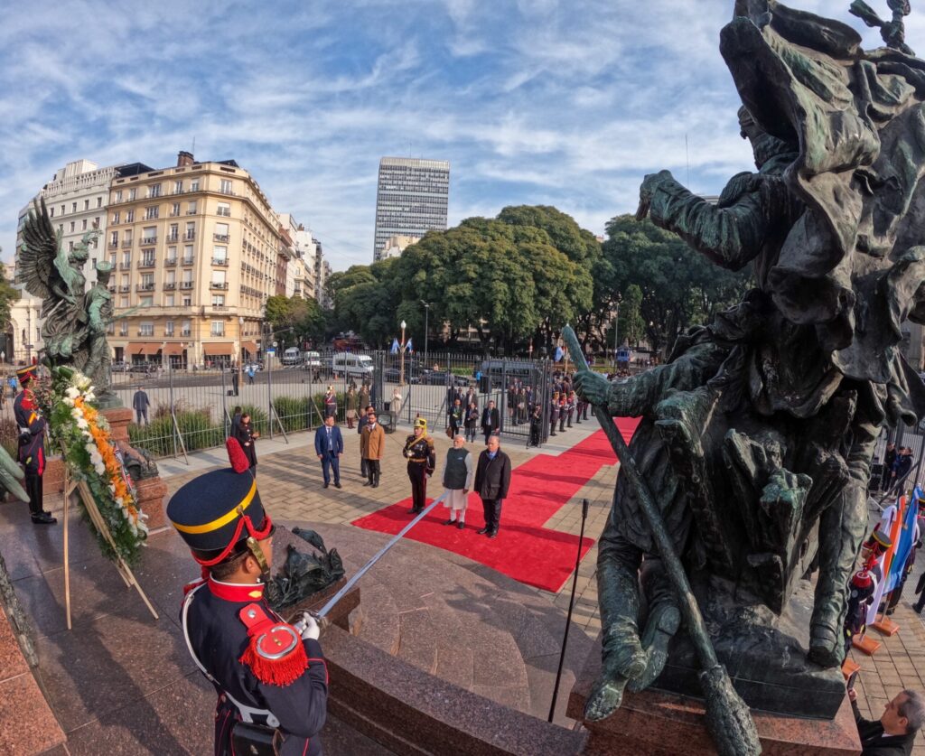 PM Modi Pays Tribute to Argentine Hero General José de San Martín in Buenos Aires