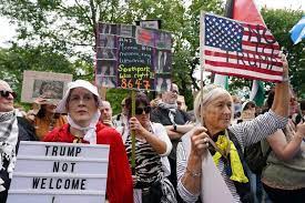 Trump visit to Scotland erupt in protests