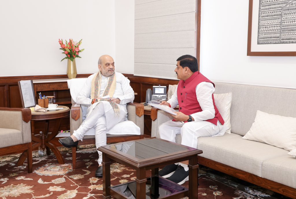 CM Mohan Yadav Meets HM Shah, Sets 25% Dairy Output Goal