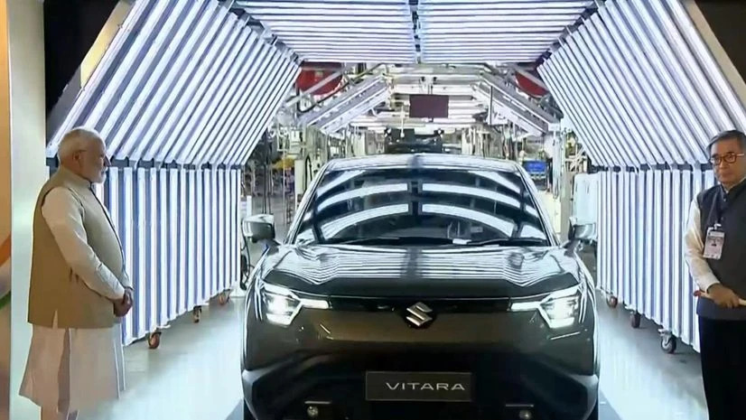 PM Modi Flags Off First Made-in-India Maruti Suzuki e-Vitara