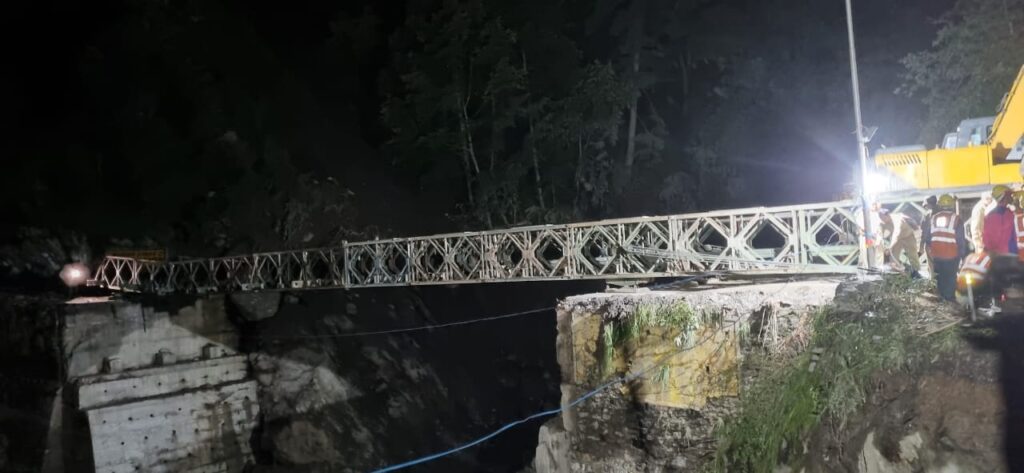 Indian Army Constructs Bailey Bridge in Limchigad