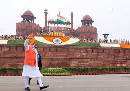 Modi Red Fort Warning Bharat Will Not Surrender To Infiltrators
