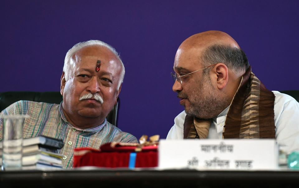 Amit Shah Turns RSS Link into BJP’s Badge of Honor