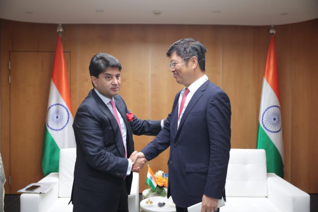 Scindia, Japan’s Masashi Adachi Discuss Postal Cooperation in Dubai