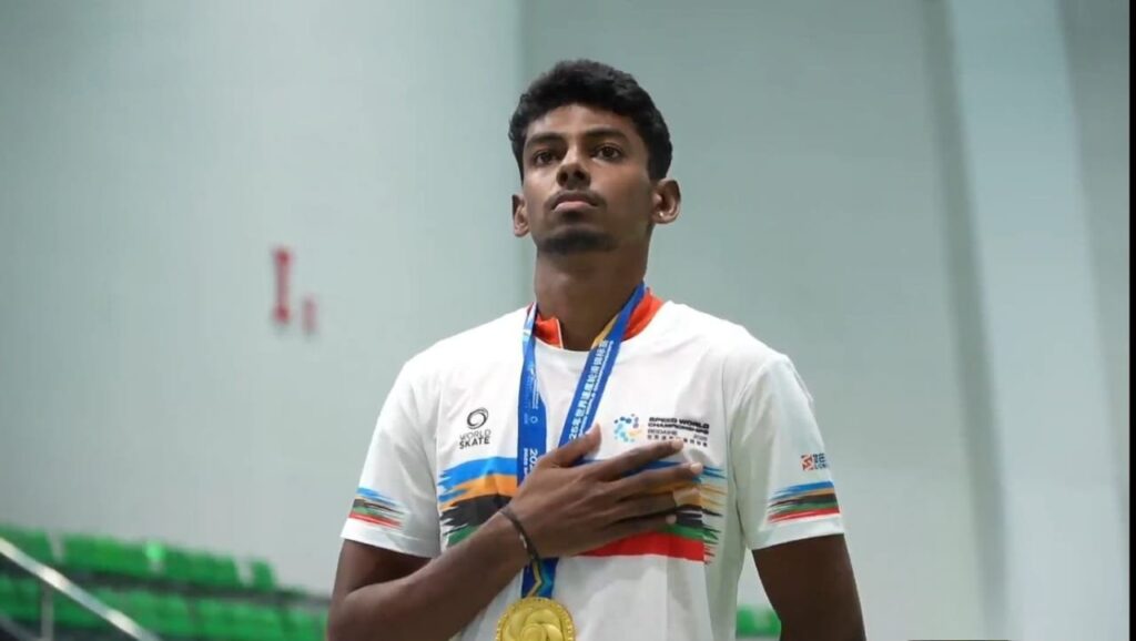 PM Modi Hails Anandkumar Velkumar’s Historic Skating Gold