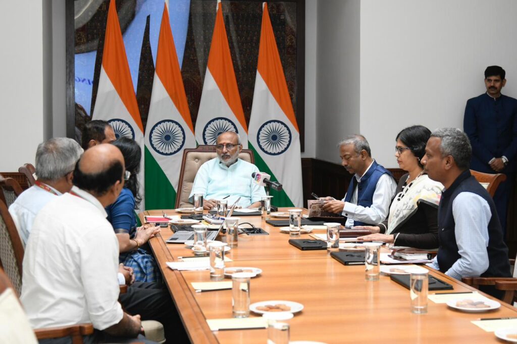 VP Radhakrishnan Reviews Rajya Sabha Secretariat Functioning