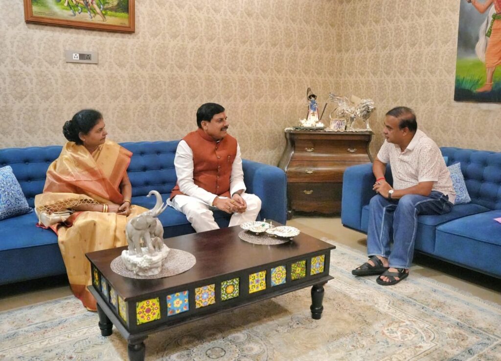 MP CM Yadav Meets Assam CM Sarma in Guwahati