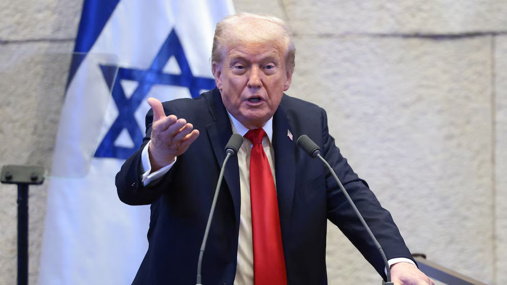 Trump says ‘This is historic dawn of new Middle East’ at Knesset on Israeli hostage release