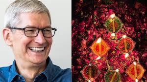 Tim Cook wishes Diwali with a glowing iPhone 17 Pro Max image