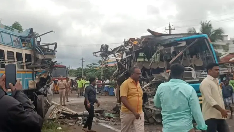 6 Dead, 28 Injured in Tenkasi Bus Collision