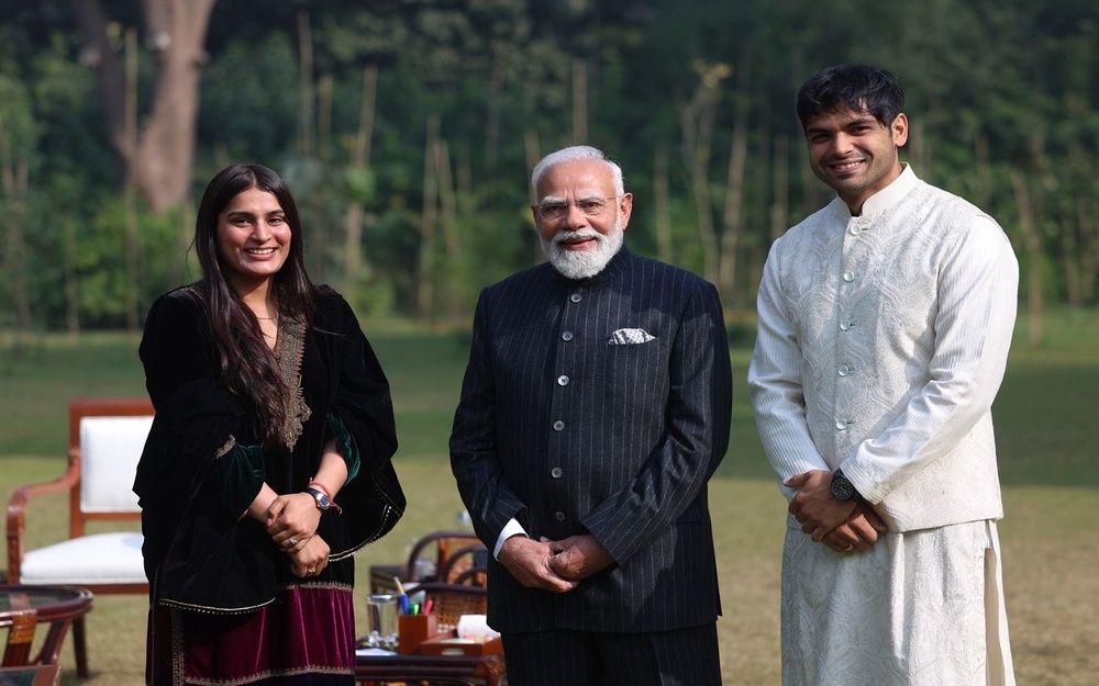 Olympic Gold Medallist Neeraj Chopra Meets PM Modi