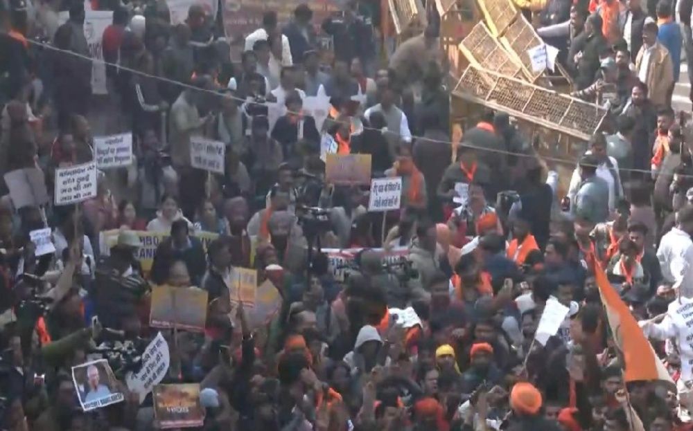 Protest Erupts Outside Bangladesh High Commission in Delhi