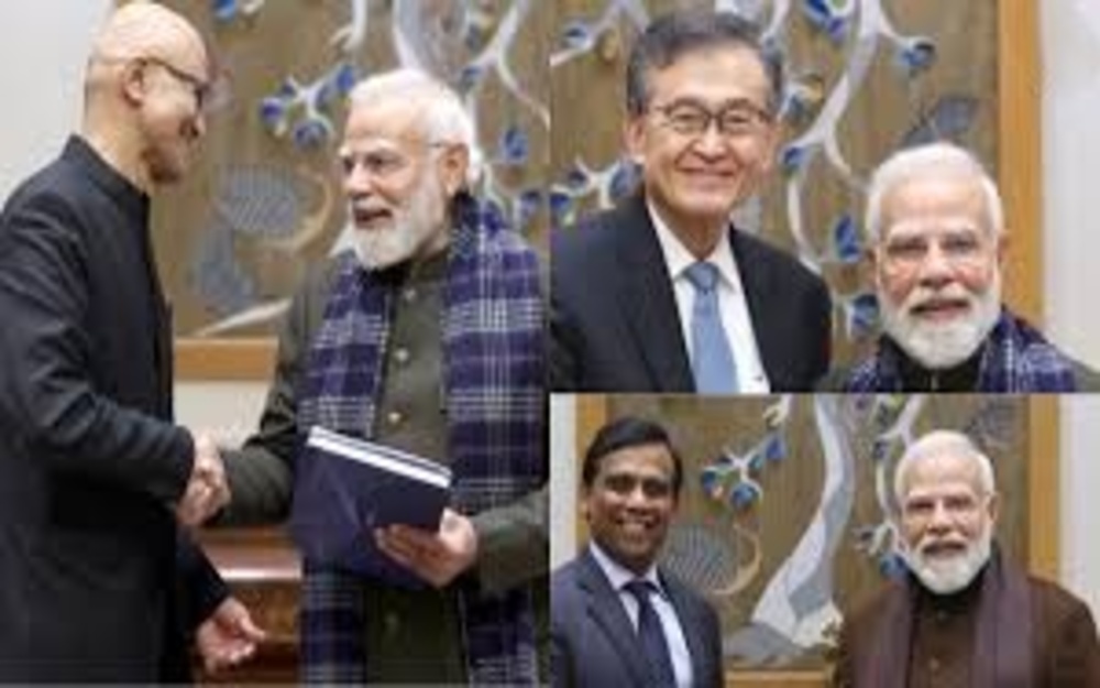 Modi’s Tech Hat-Trick Stuns the World: Three US CEOs Land in Delhi Hours After Trump’s Threat