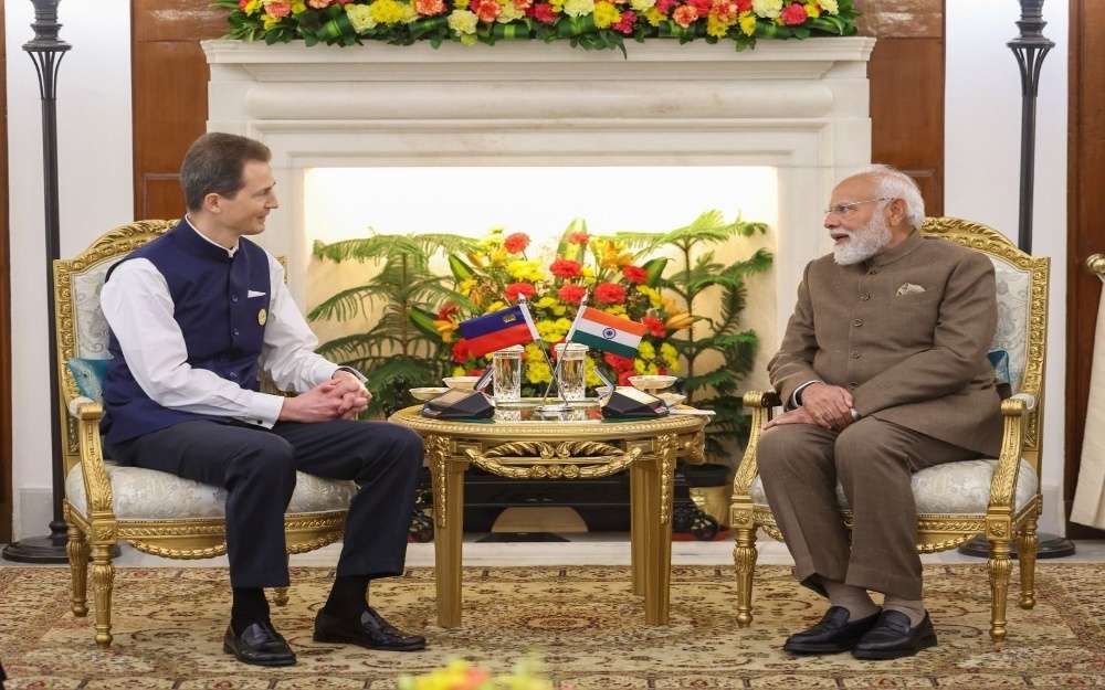 India, Liechtenstein Deepen Ties as Prince Alois Visits for AI Summit