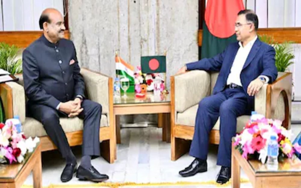 Om Birla Attends Rahman’s Swearing-In