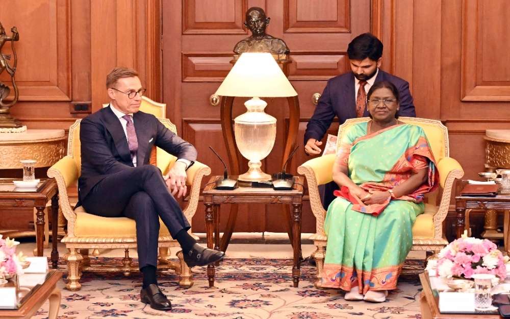 President Murmu Hosts Finland President Stubb at Rashtrapati Bhavan