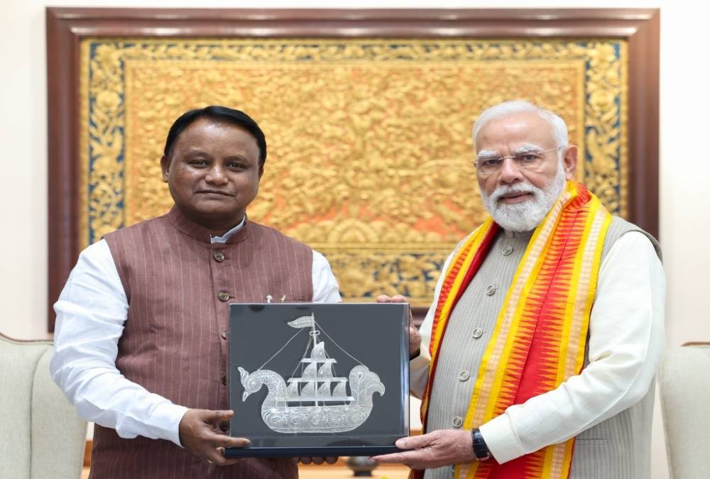Odisha CM Mohan Majhi Meets PM Modi